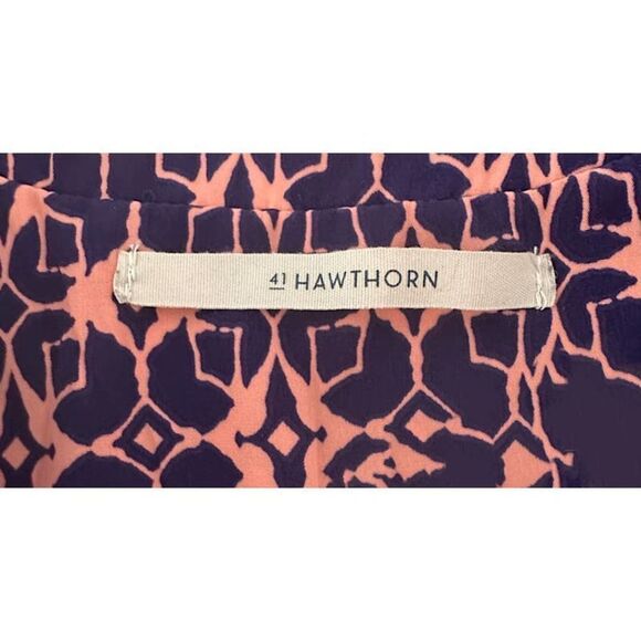 41 Hawthorn Keziah Shirt Dress Sleeveless Geometric Blue Coral Size M‎ - Picture 5 of 6